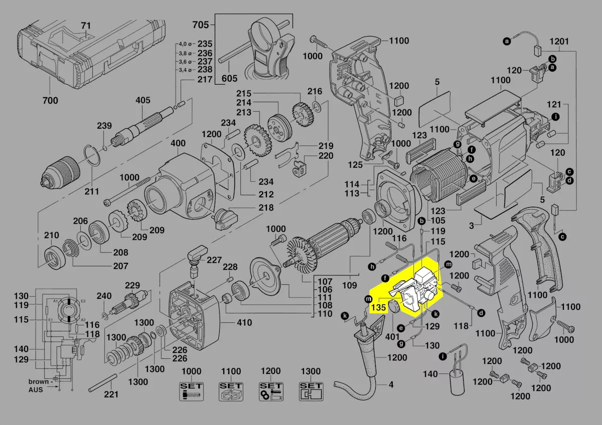 Interrupteur variateur réf. 4931417945 AEG